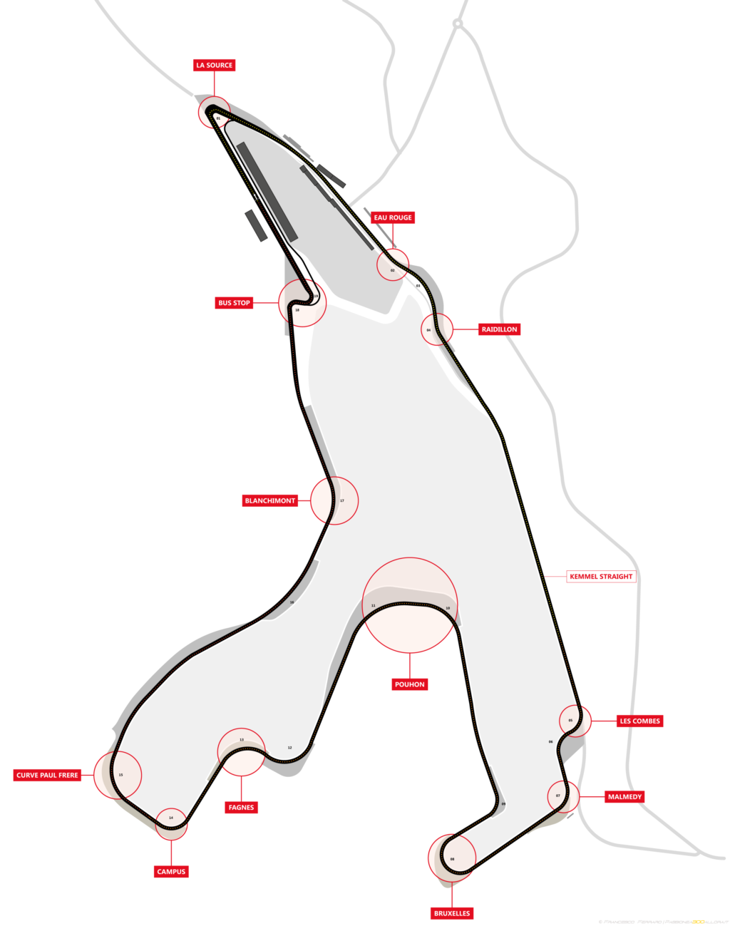 F1 | GP Belgio 2022: la mappa e le statistiche di Spa-Francorchamps