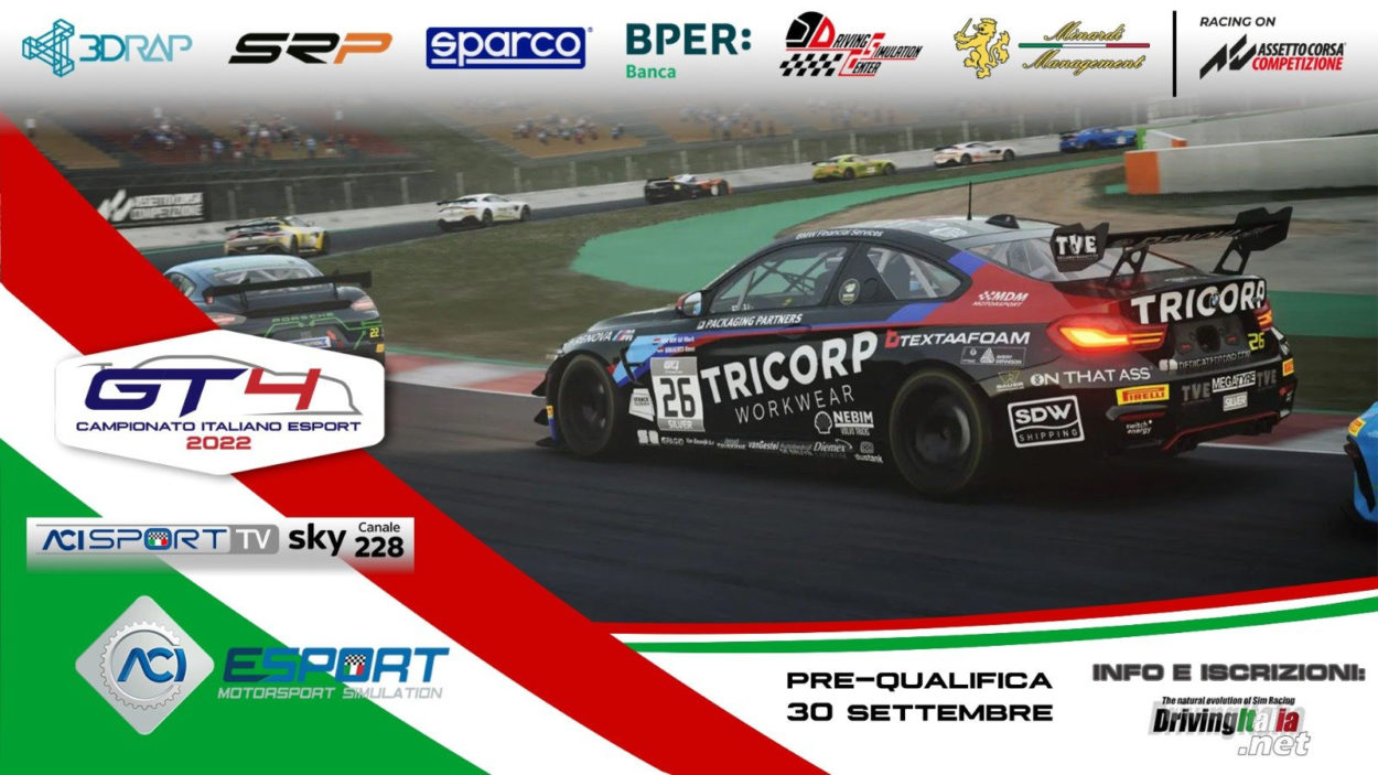 eSport | Campionato Italiano GT4 ACI ESport: 160 piloti iscritti e pronti a sfidarsi